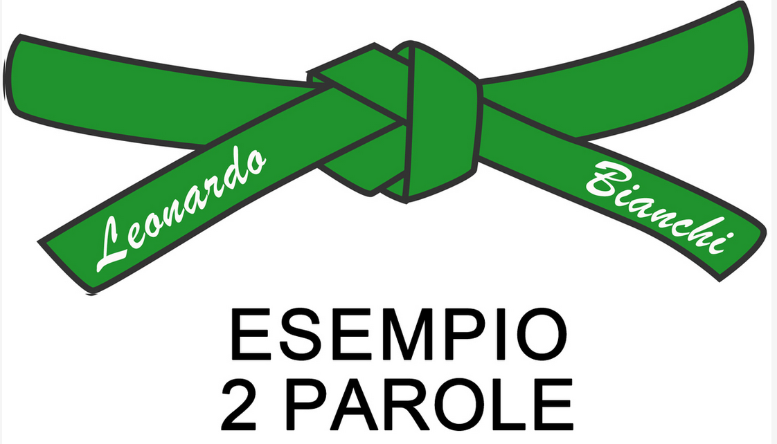 Ricamo personalizzato su cintura (non incluso)