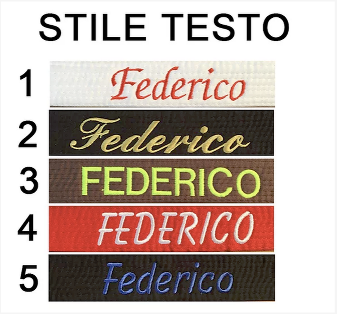 Ricamo personalizzato su cintura (non incluso)