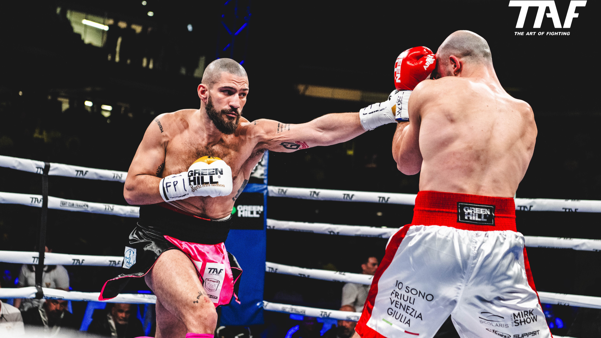 Pantaloncini Da Boxe Green Hill Virtus - Bianco, Poliestere, Vita Media, Per Allenamento E Combattimento - Foto 12